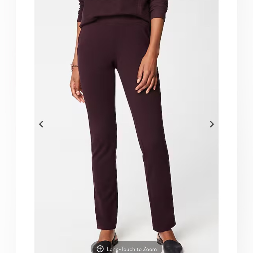 J. Jill Women's Dark Purple Straight Leg Pants